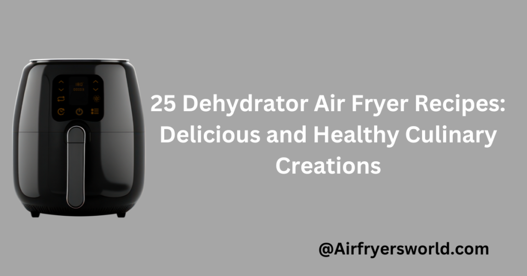 Dehydrator Air Fryer Recipes